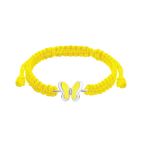 Браслет плетений Метелики жовті фото