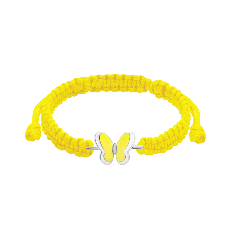 Браслет плетений Метелики жовті фото