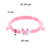 Браслет плетений Метелики рожеві фото №2