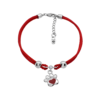 Браслет на шнурку Лапка з серцем з червоною емаллю фото №1