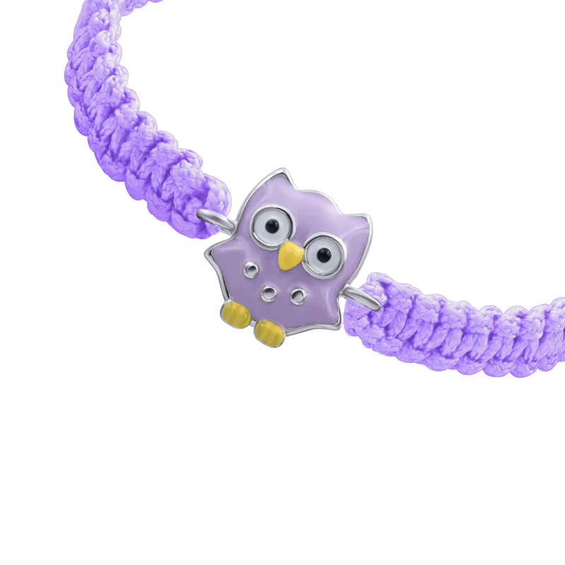Braided bracelet Violet Owl photo