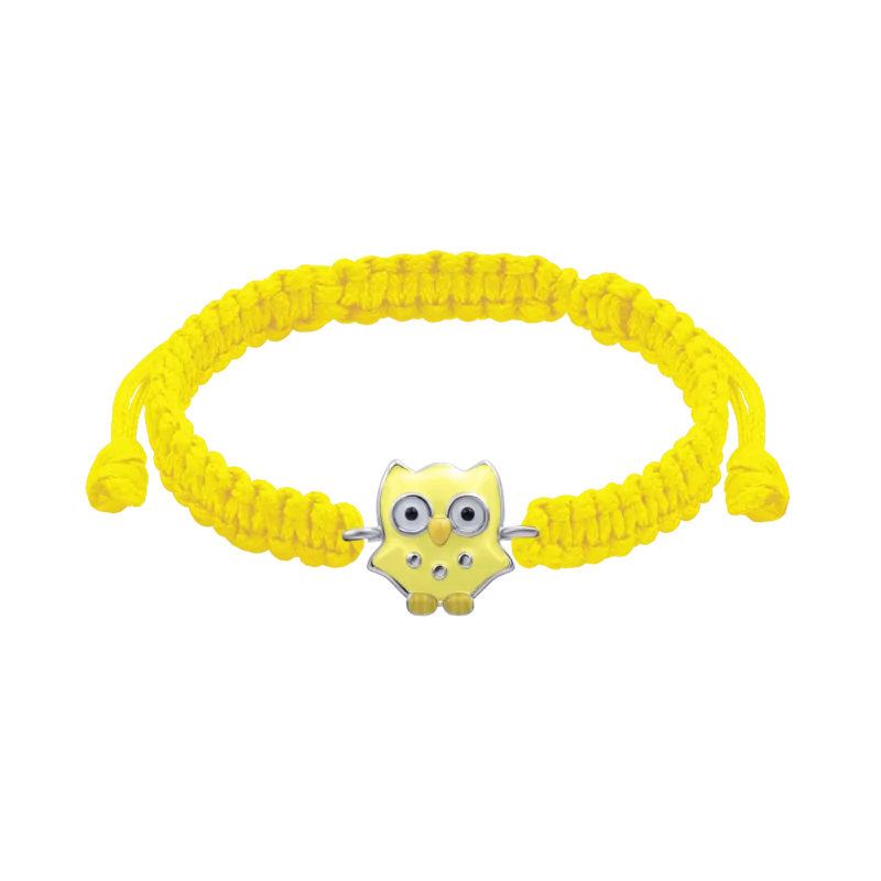 Braided bracelet Yellow Owl photo