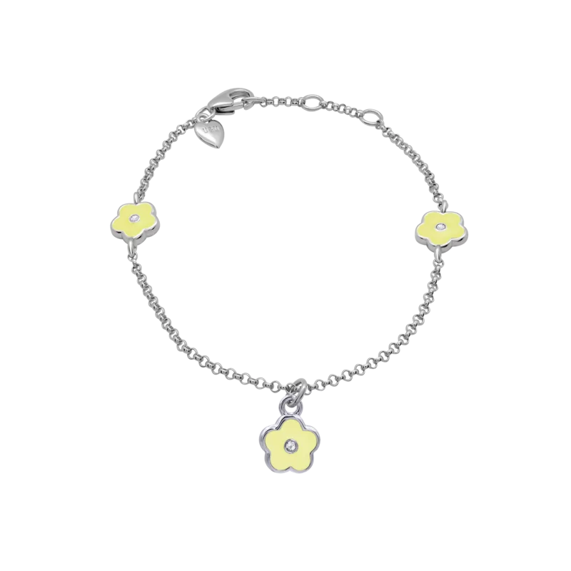 Bracelet on chain Yellow Flower photo