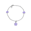 Браслет на ланцюжку Квіточка фіолетова фото №1