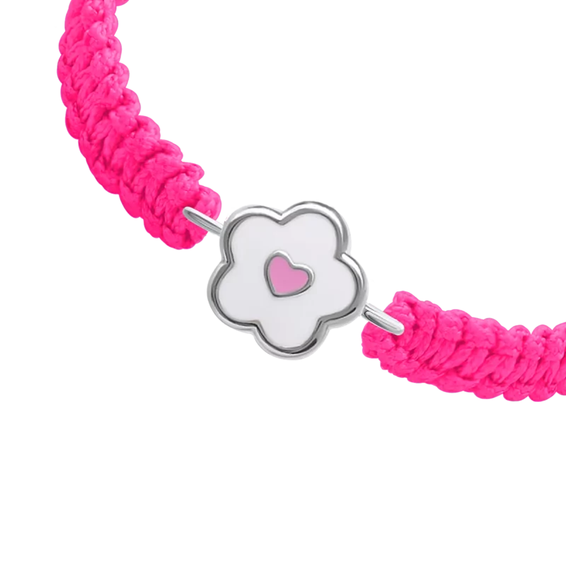 Braided bracelet Flower with Heart photo