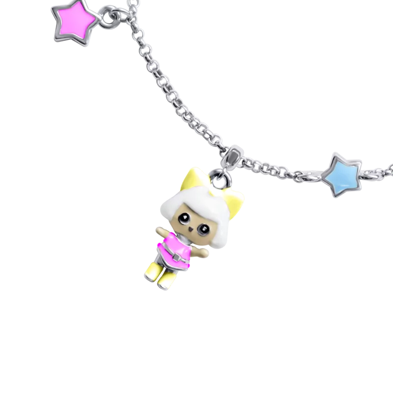 Браслет на ланцюжку Пінкі жовта фото