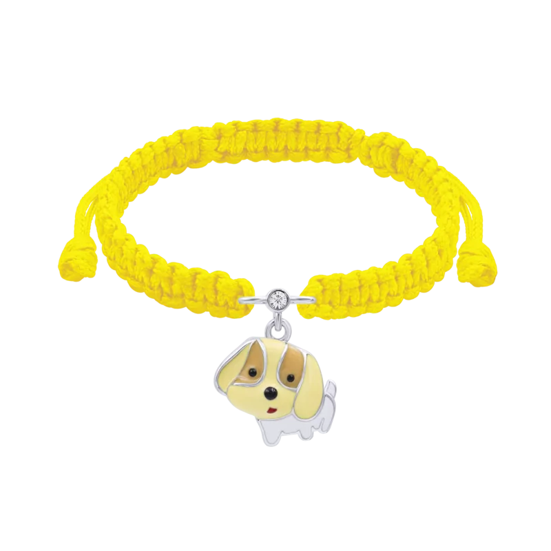 Braided bracelet Yellow Puppy photo