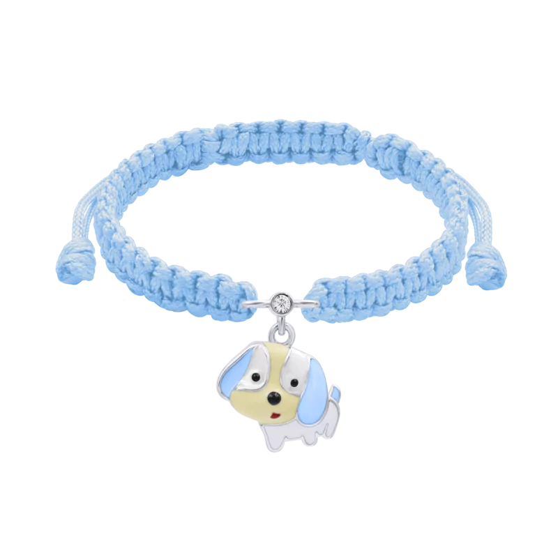 Braided bracelet Blue Puppy photo