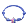 Браслет на шнурке Близнецы с синей и розовой эмалью фото №1