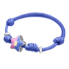 Браслет на шнурке Близнецы с синей и розовой эмалью фото №5