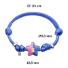 Браслет на шнурке Близнецы с синей и розовой эмалью фото №3