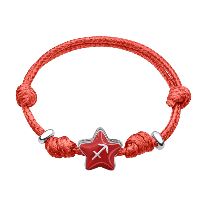 Braided bracelet Sagittarius with a talisman photo