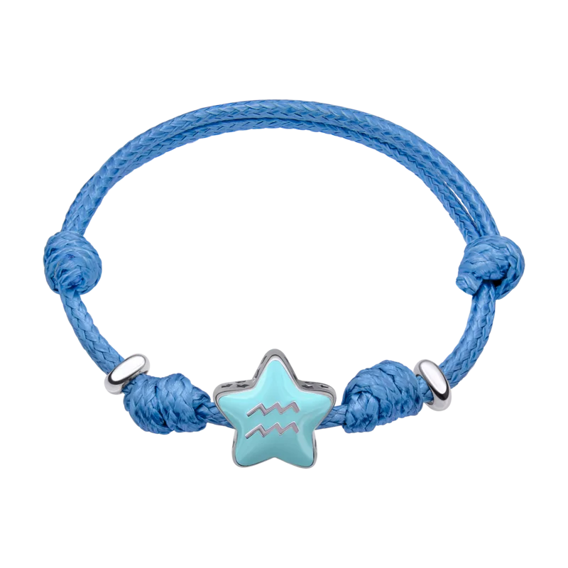 Braided bracelet Aquarius with a talisman photo