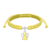 Браслет плетений Янголятко з жовтою та білою емаллю фото №1