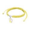 Браслет плетений Янголятко з жовтою та білою емаллю фото №4