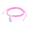 Браслет плетений Янголятко з рожевою та білою емаллю фото №4