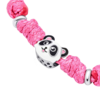 Браслет на шнурку Панда с бело-черной и розовой эмалью фото №5