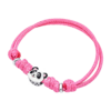 Браслет на шнурку Панда с бело-черной и розовой эмалью фото №6