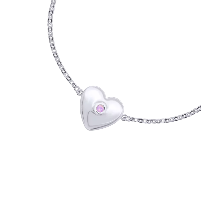 Bracelet on chain Pink Little Heart photo