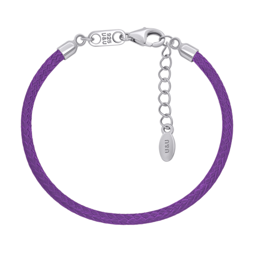 Браслет с серебряной застежкой сливовый (Весы) фото