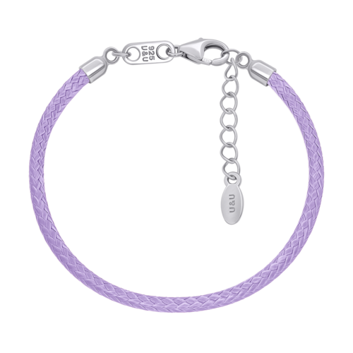 Браслет с серебряной застежкой фиолетовый (Скорпион) фото