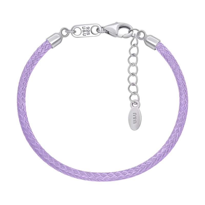 Браслет зі срібними застібками фіолетовий (Скорпіон) фото