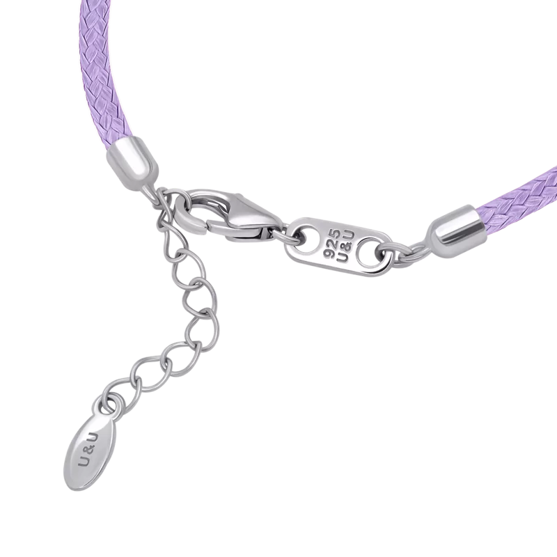 Браслет с серебряной застежкой фиолетовый (Скорпион) фото