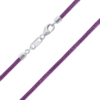 Шнурок с серебряной застежкой сливовый фото №1