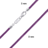 Шнурок с серебряной застежкой сливовый фото №4
