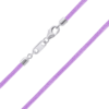Шнурок зі срібними застібками фіолетовий фото №1