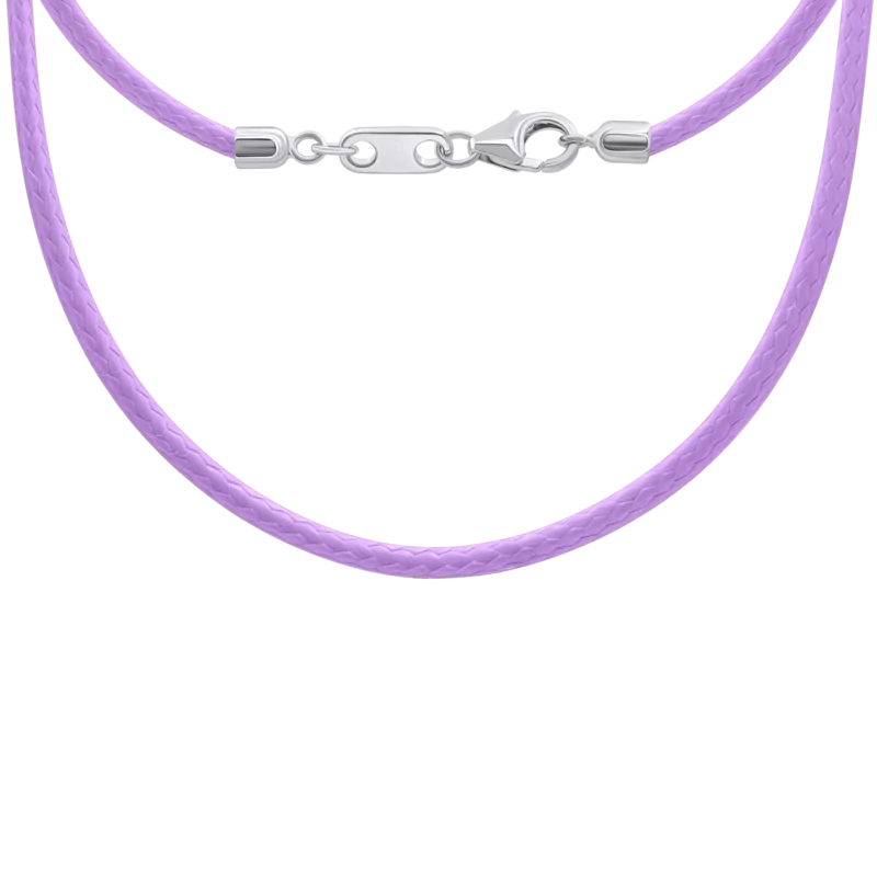 Шнурок зі срібними застібками (Скорпіон) фіолетовий фото