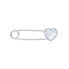 Булавка Серце мале з перламутром фото №1
