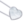 Булавка Серце мале з перламутром фото №2