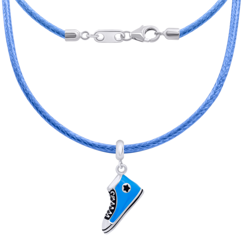 Колье на лазурном шнурке Кед голубой фото