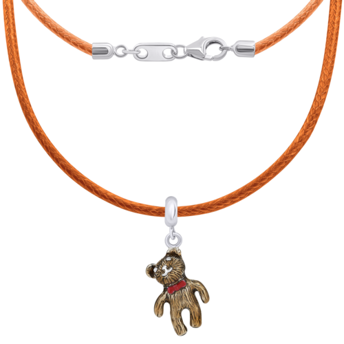 Колье на шнурке Мишка плюшевый фото