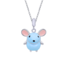 Кольє Мишка блакитна фото №1