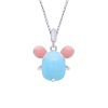 Кольє Мишка блакитна фото №3