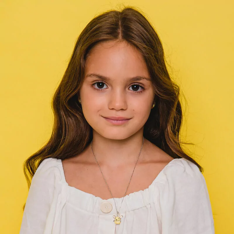 Кольє Мишка жовта фото