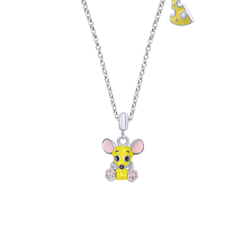 Колье Мышонок с сыром желтый фото