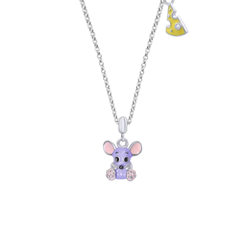 Necklace Violet Mouse with cheese photo