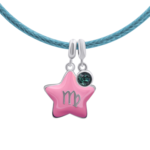 Колье на шнурке Дева с талисманом фото