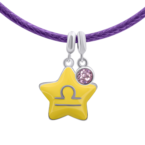 Колье на шнурке Весы с талисманом фото