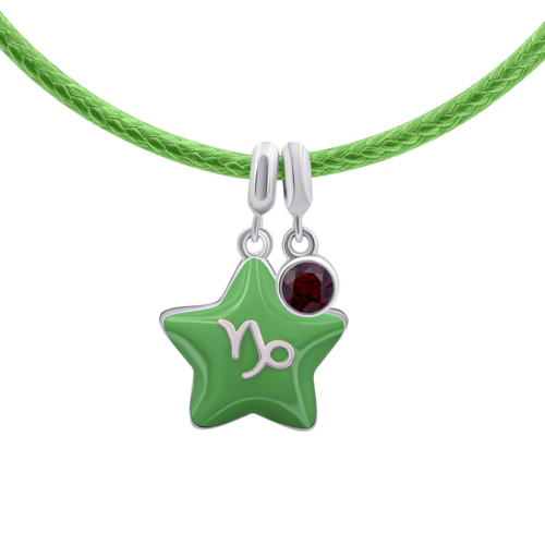 Колье на шнурке Козерог с талисманом фото