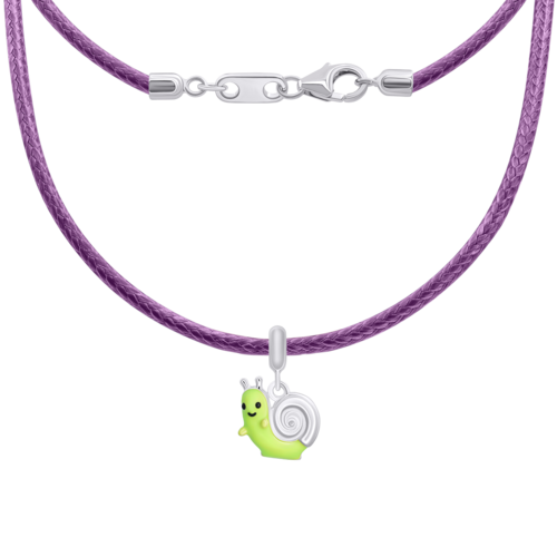 Колье на сливовом шнурке WOP улитка фото