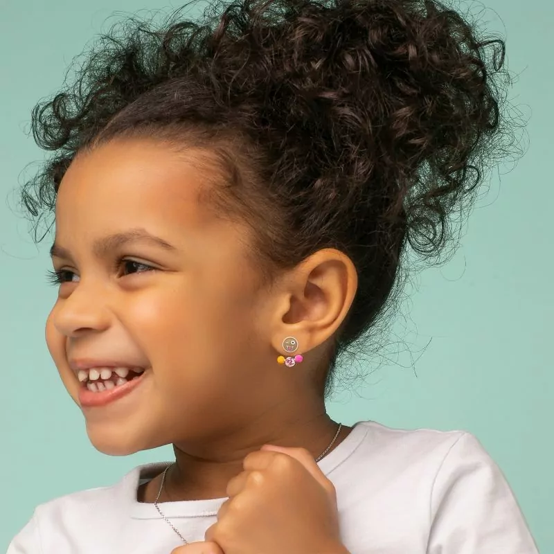 Сережки-джекеты Ты всегда ОК с эмалью и фианитами фото