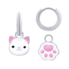 Earrings with pendants White Cat with a Paw photo №1