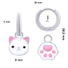 Earrings with pendants White Cat with a Paw photo №4