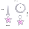Сережки з підвісами Зірка сяюча рожева фото №3