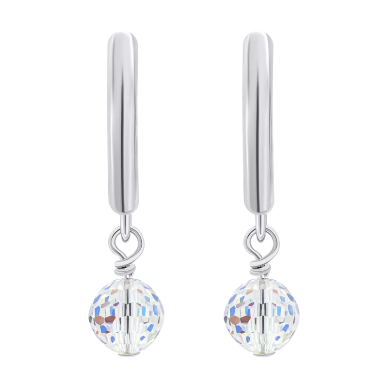 Earrings with pendants Colored Crystal photo
