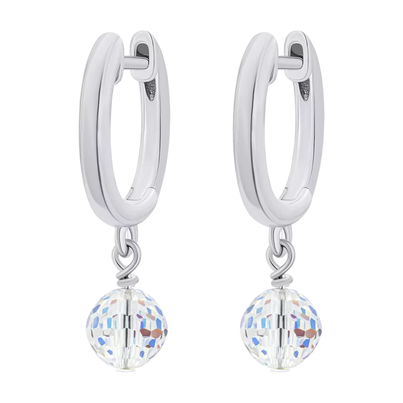 Earrings with pendants Colored Crystal photo